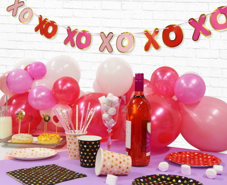 GOD GHIRLANDA DIN HARTIE XoXo, gold outline, 200cm PF-GPXO [3]