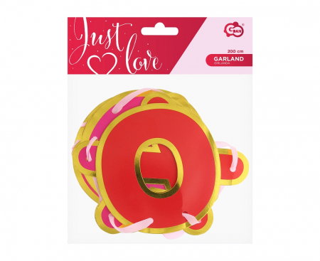 GOD GHIRLANDA DIN HARTIE XoXo, gold outline, 200cm PF-GPXO [4]
