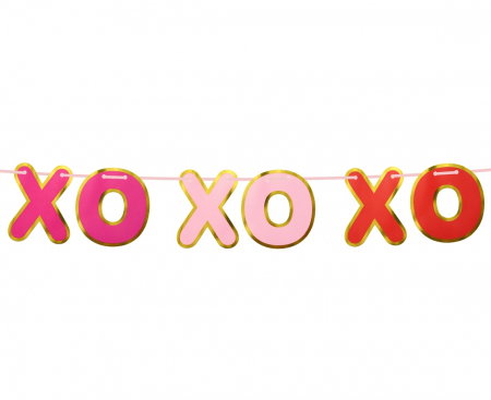 GOD GHIRLANDA DIN HARTIE XoXo, gold outline, 200cm PF-GPXO [2]