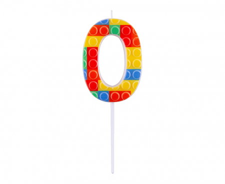 ARTICOLE PARTY - GOD LUMANARE TORT Number 0, blocks, multicolor BH-SPK0