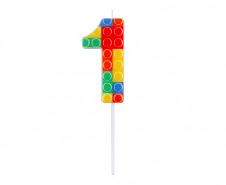 ARTICOLE PARTY - GOD LUMANARE TORT Number 1, blocks, multicolor BH-SPK1