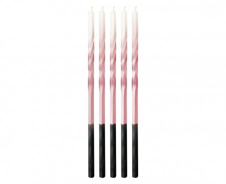 Decoratiuni/ Lumanari Tort/ Briose - GOD LUMANARI TORT Ombre, pink/white, 15cm 5/set 7C-SSOR