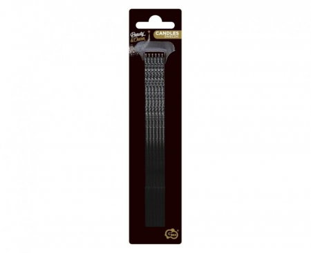 GOD LUMANARI TORT Ombre, silver glitter, 17cm 6/set 7C-SOSB [1]