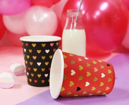 GOD PAHARE CARTON XOXO collection, red, 250ml 6/set PG-KXC6 [1]