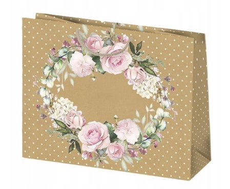 SACOSA CADOU ECO 30*23*10CM KRAFT MIX FLORI NR.49 T6EKO_OG_49 [1]