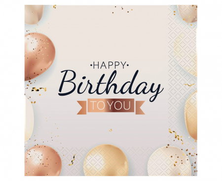 ARTICOLE PARTY - GOD SERVETELE 33*33CM 20/SET HAPPY BIRTHDAY PW-SEHB