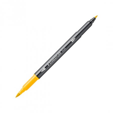 Markere creative 2 capete - GRI CARIOCA STAEDTLER TIP PENSULA AQUARELL 2 CAPETE GALBEN  DESCHIS 3001-10