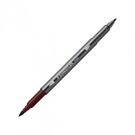Markere creative 2 capete - GRI CARIOCA STAEDTLER TIP PENSULA AQUARELL 2 CAPETE MARO CIOCOLATA 3001-75