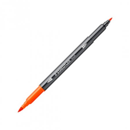 Markere creative 2 capete - GRI CARIOCA STAEDTLER TIP PENSULA AQUARELL 2 CAPETE PORTOCALIU 3001-4