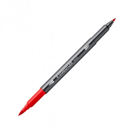 Markere creative 2 capete - GRI CARIOCA STAEDTLER TIP PENSULA AQUARELL 2 CAPETE ROSU 3001-2