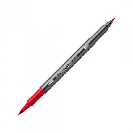 Markere creative 2 capete - GRI CARIOCA STAEDTLER TIP PENSULA AQUARELL 2 CAPETE ROSU INTENS 3001-241