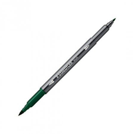 Markere creative 2 capete - GRI CARIOCA STAEDTLER TIP PENSULA AQUARELL 2 CAPETE VERDE INCHIS  3001-55
