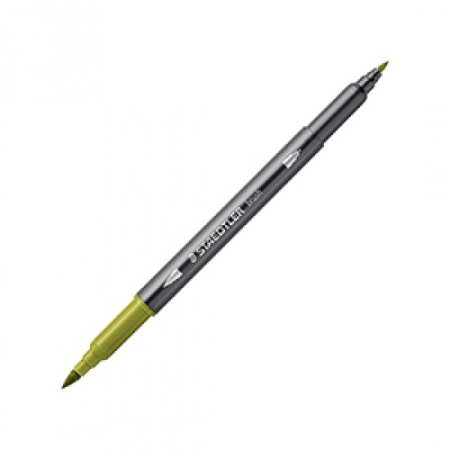 Markere creative 2 capete - GRI CARIOCA STAEDTLER TIP PENSULA AQUARELL 2 CAPETE VERDE OLIV  3001-57