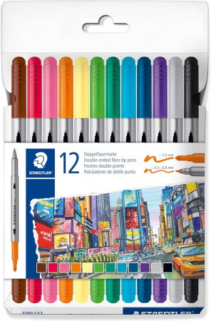RECHIZITE SCOLARE IPB - GRI CARIOCI STAEDTLER 2 CAPETE  12/SET CUTIE CARTON ST-3200-C12