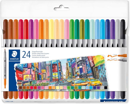 RECHIZITE SCOLARE IPB - GRI CARIOCI STAEDTLER 2 CAPETE CULORI PASTEL 24/SET ST-3200-C24P