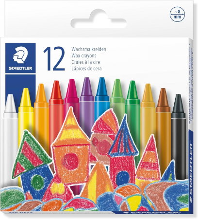 Creioane colorate - GRI CREIOANE CERATE STAEDTLER 12/SET 8MM ST-220-080C12