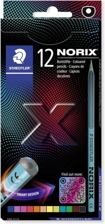 Creioane colorate - GRI CREIOANE COLORATE 12/SET STAEDTLER NORIX CUTIE CARTON ST-186-C12