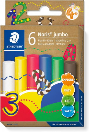 Plastilina, Planseta plastilina - GRI PLASTILINA STAEDTLER JUMBO NORIS 6/SET ST-842-C6