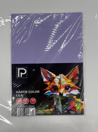 Hârtie Color A4 50/Set 70gr Mov Deschis Lila 11300031 Paperland [1]