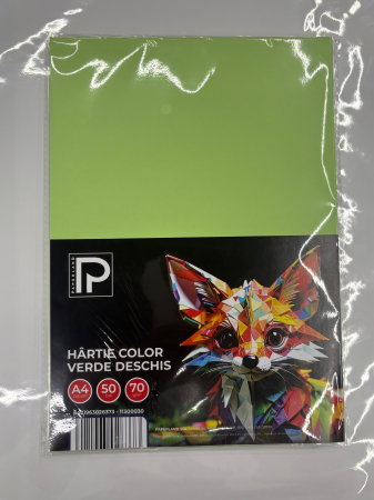 Hârtie Color A4 50/Set 70gr Verde Deschis 11300030 Paperland [1]