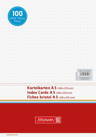 Indecsi autoadezivi, pagemarkere - Fise Index Brunnen A5 100/Set Alb Puncte Dots 2250300