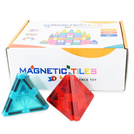 Joc Inteligent 3D - 60 Piese Magnetice Educative STEM Avansate 26203 [1]