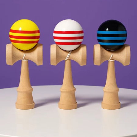 JOC LEMN KENDAMA NATUR/BICOLOR 18*6.2cm  J1873 [2]