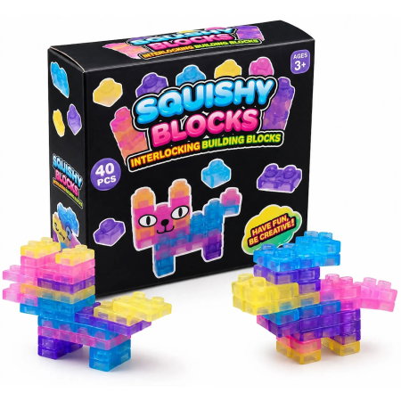 Squishy - Joc Squishy 40 Piese Cuburi de Construit 54642