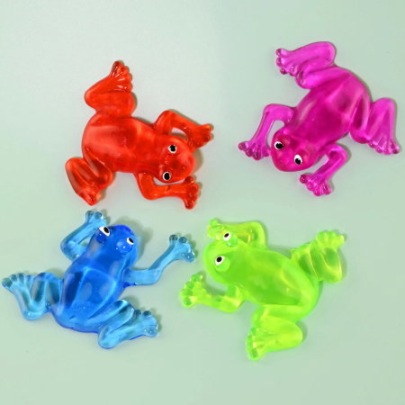 Jucarii - Jucărie Lipicioasă Broască 8cm Diverse Culori 41044 - ipb.ro