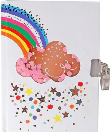 Jurnale cu cheita, lacat, magnet - JURNAL CU LACAT IPB 178*130MM 80F CERVANTES RAINBOW PB891-07