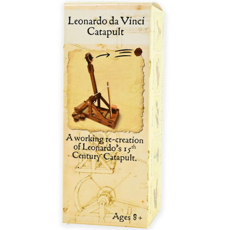 ARTICOLE COPII - Kit Asamblare Lemn Mini Catapulta lui Da Vinci 18cm 27322 - ipb.ro