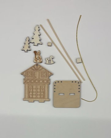 KIT CREATIV CRACIUN DECORATIUNE SUSPENDATA - CASUTA DE CRACIUN 17522 [2]