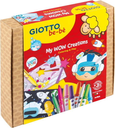 Produse nontoxice destinate copiilor sub 3 ani - Kit Creativ Giotto be-bè My Wow Creations 24 Piese