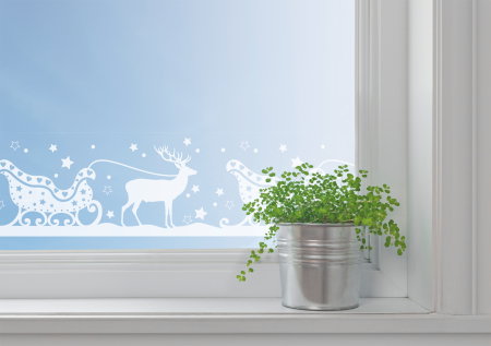 BANDA AUTOADEZIVA DECORATIVA FEREASTRA 200*7.5CM SANIE CU REN ALB 3584483 [2]