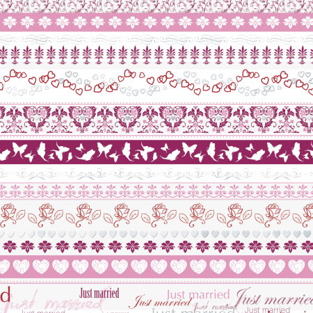 KP CARTON A4 200GR MOTIV "JUST MARRIED BORDER" ROSU 4772602 [1]