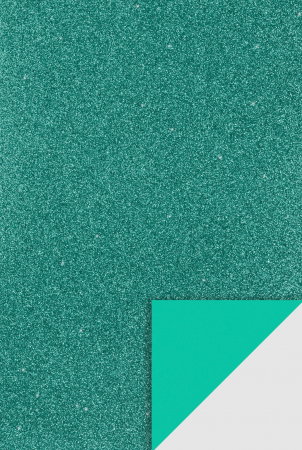 Moosgummi A4, A3, 40x60 - KP COALA GUMATA GLITTER A4 2MM VERDE SMARALD 8434545
