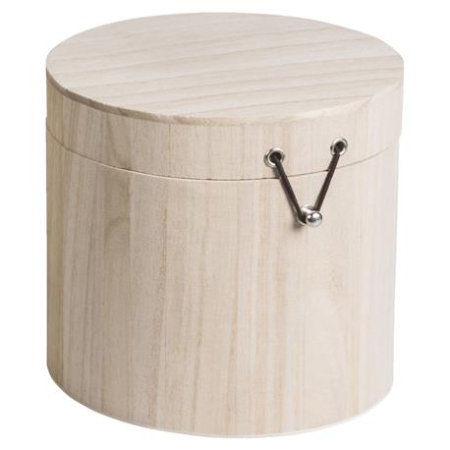 Cutii/ Cufere/ Tavi Lemn - CUTIE LEMN ROTUNDA 15.5*15.4CM CU CAPAC 8735206