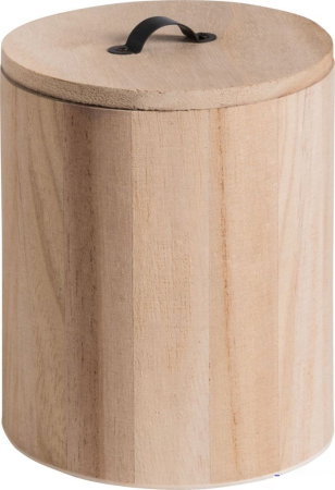 Cutii/ Cufere/ Tavi Lemn - CUTIE LEMN ROTUNDA 16*12.3CM CU CAPAC 8735204