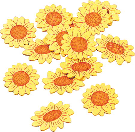 Decoratiuni din Lemn - FLOAREA SOARELUI DECOR 30MM 12/SET 8022038