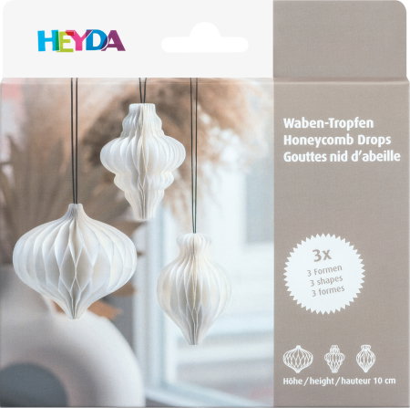 GLOB HARTIE 10CM 3/SET PICATURA TIP FAGURE ALB 4870724 [3]