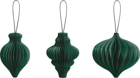 GLOB HARTIE 10CM 3/SET PICATURA TIP FAGURE VERDE INCHIS 4870728 [1]