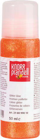 Lipici cu Sclipici/Glitter - Lipici cu Sclipici 50ml Portocaliu Neon Knorr Prandell