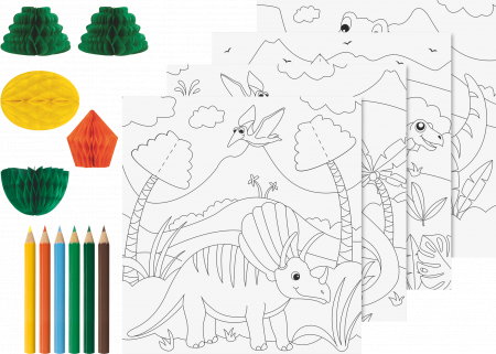Seturi de colorat - KP SET DE COLORAT 3D 19.5*21CM DINOZAUR 4870766