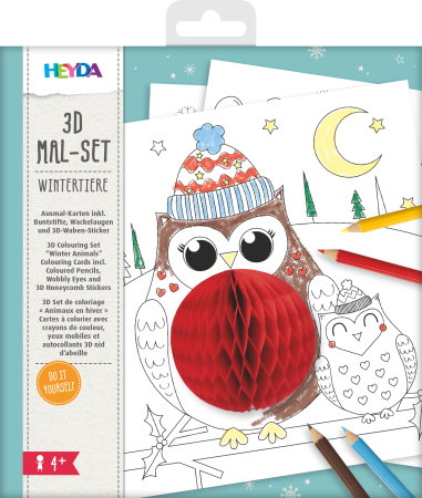 DE SEZON - SET DE COLORAT 3D ANIMALELE IERNII 4870756