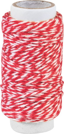 Diverse Articole de Craciun - SFOARA BUMBAC 1MM*20M ALB-ROSU 62660012