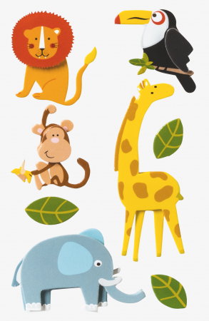 Stickere Decorative - KP STICKER DECOR 7.5*16.5CM ANIMALE DE LA ZOO 8 PCS 3780712