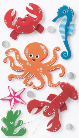 HOBBY - KP STICKER DECOR 7.5*16.5CM ANIMALE MARINE 11 PCS 3780690