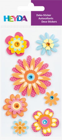 HOBBY - KP STICKER DECOR 7.5*16.5CM FLORI 7 PCS 3780653