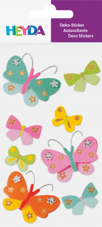 KP STICKER DECOR 7.5*16.5CM FLUTURI CU STRASSURI 8 PCS 3780710 [1]