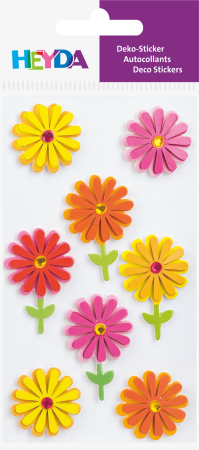 HOBBY - STICKER DECOR 7.5*16.5CM MIX FLORI 8 PCS 3780717
